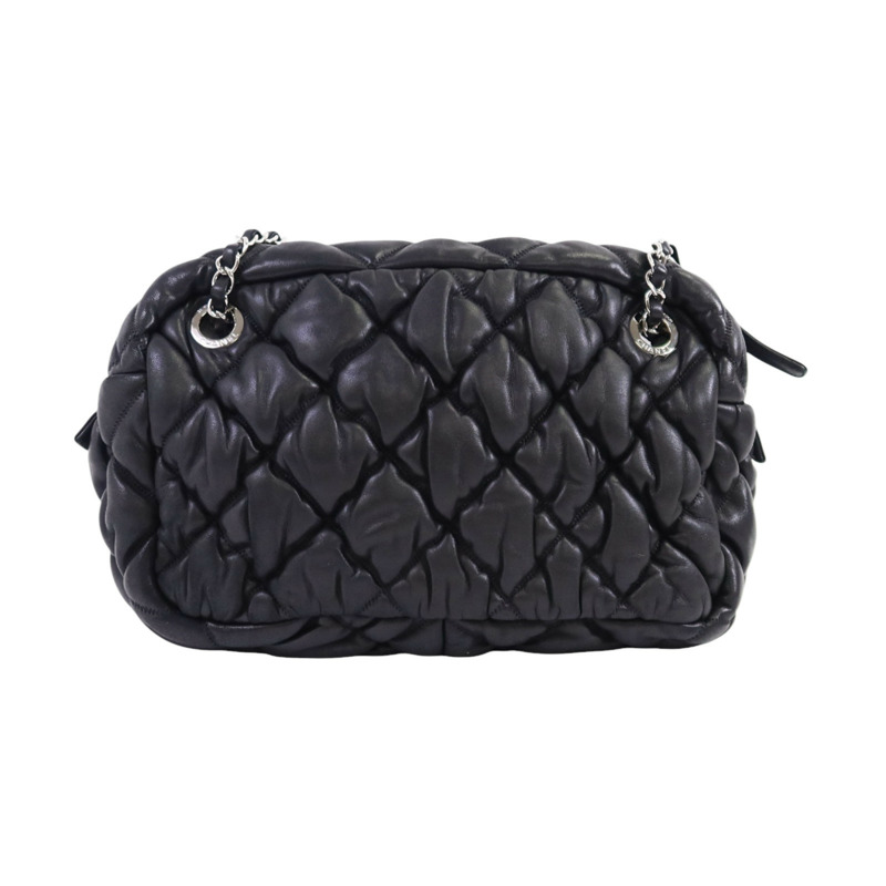 CHANEL 羊皮皮革Shoulder Bag銀扣鏈帶肩背袋-1