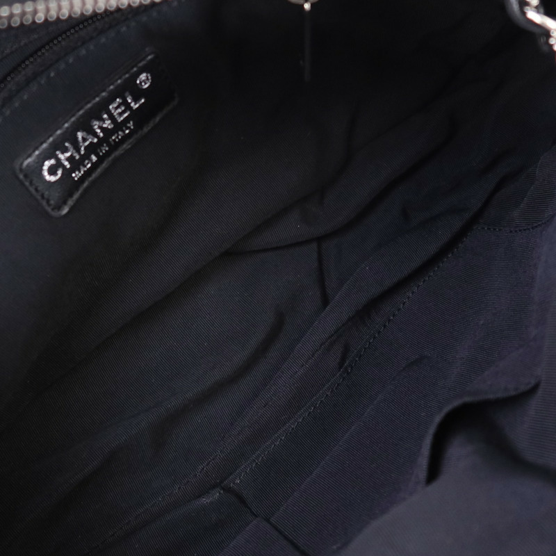 CHANEL 羊皮皮革Shoulder Bag銀扣鏈帶肩背袋-4