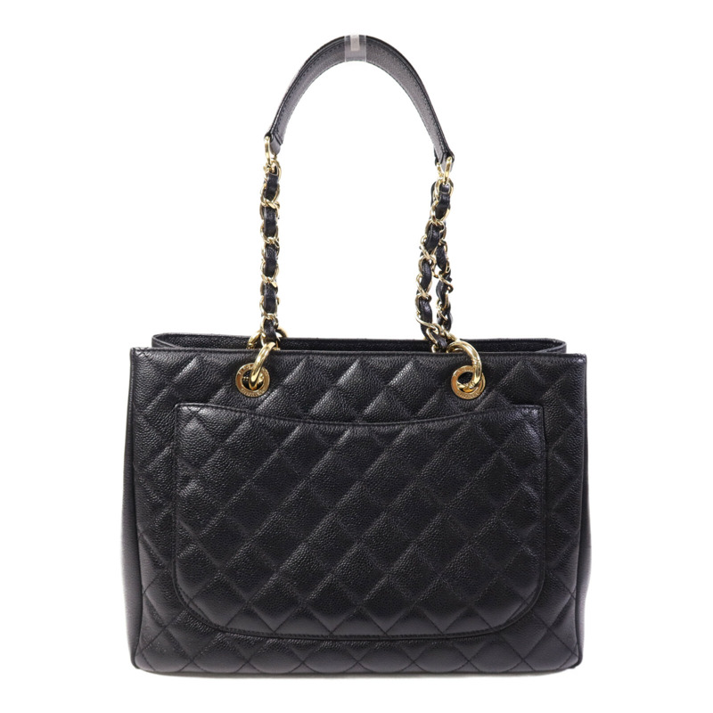 CHANEL 牛皮皮革GST Grand Shopping Tote Bag金扣鏈帶手挽袋-1