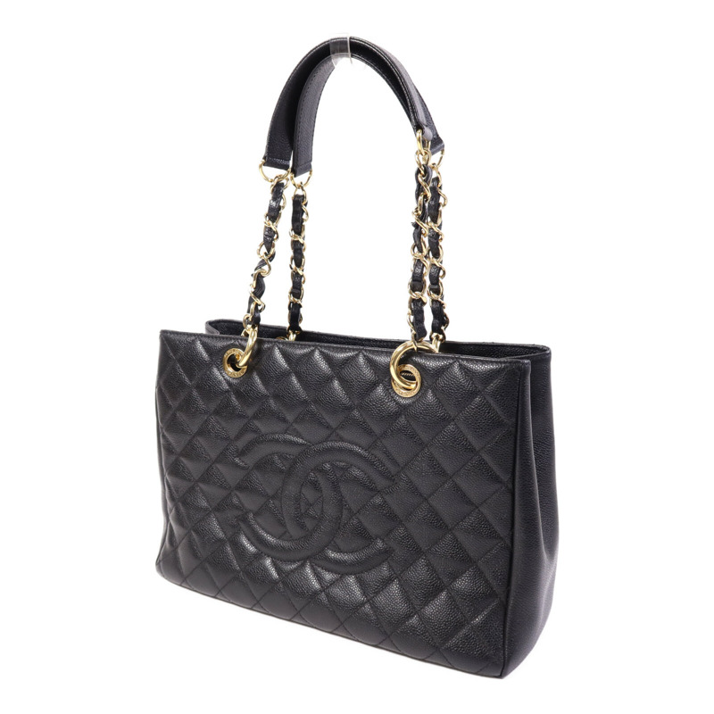 CHANEL 牛皮皮革GST Grand Shopping Tote Bag金扣鏈帶手挽袋-2