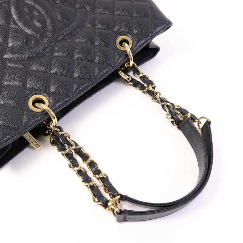 CHANEL 牛皮皮革GST Grand Shopping Tote Bag金扣鏈帶手挽袋-8