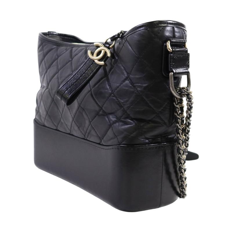 CHANEL 牛皮皮革Medium Gabrielle金扣鏈帶肩背袋-2