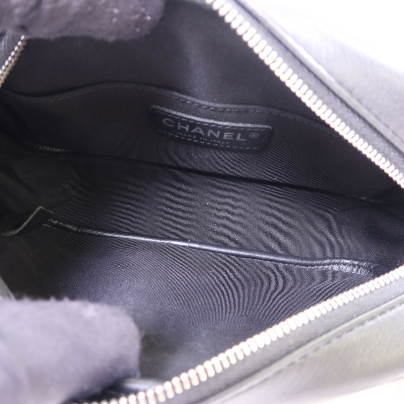 CHANEL 羊皮皮革Shoulder Bag銀扣鏈帶肩背袋-5