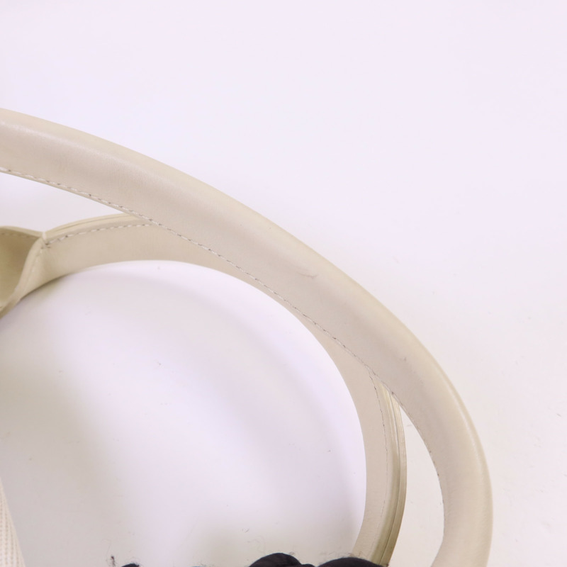 CHANEL 拉菲草Deauville Tote Bag銀扣手挽肩背兩用袋-14