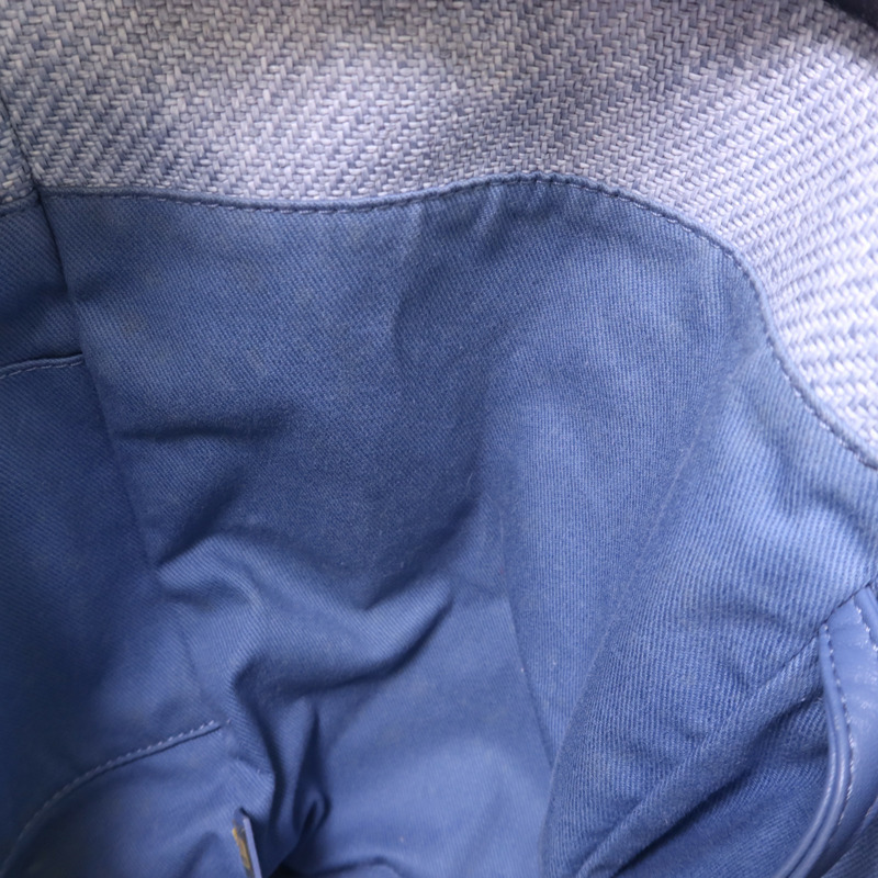 CHANEL 拉菲草Deauville Tote Bag銀扣手挽肩背兩用袋-21