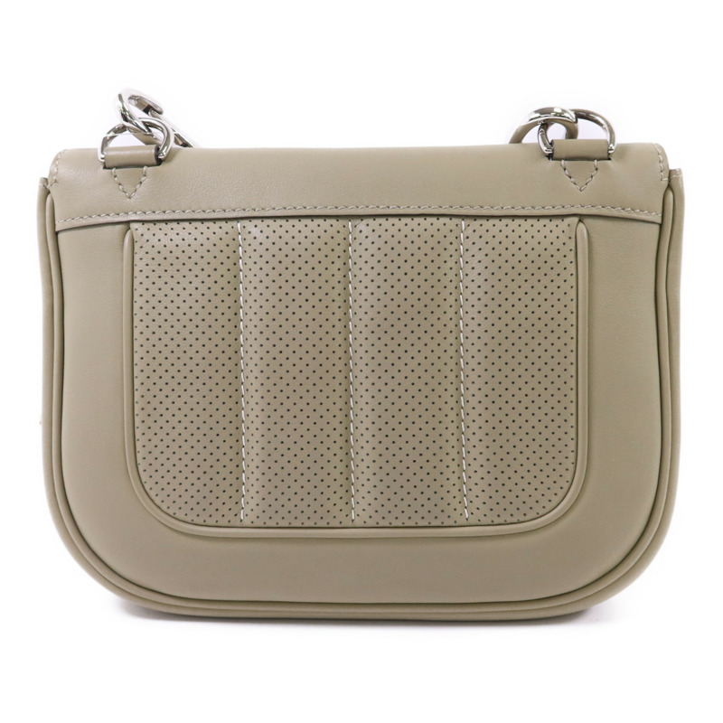 HERMES Swift皮革Mini Berline銀扣肩背袋Sauge-1