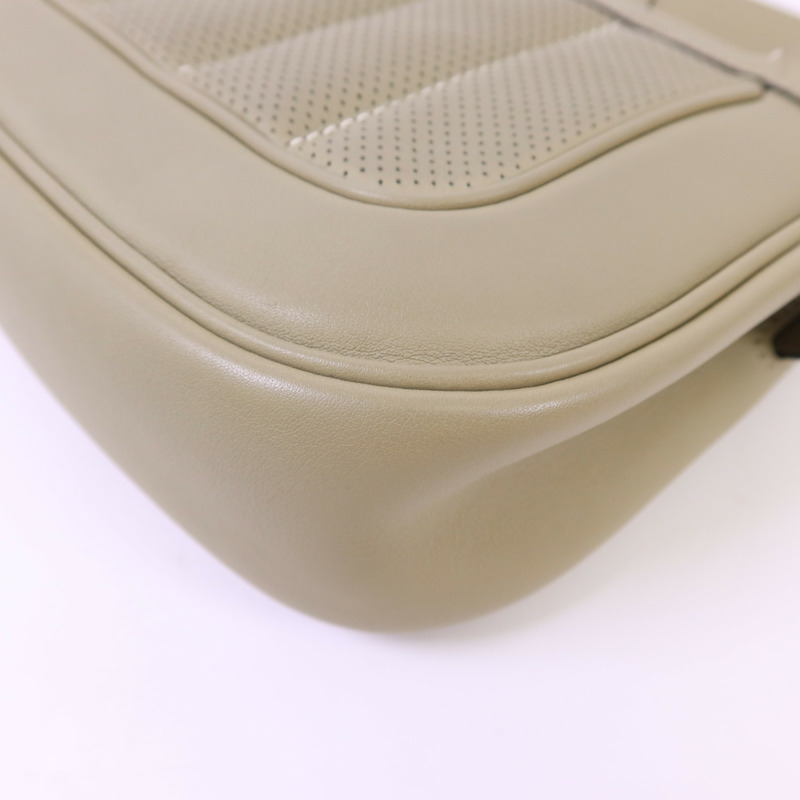 HERMES Swift皮革Mini Berline銀扣肩背袋Sauge-11