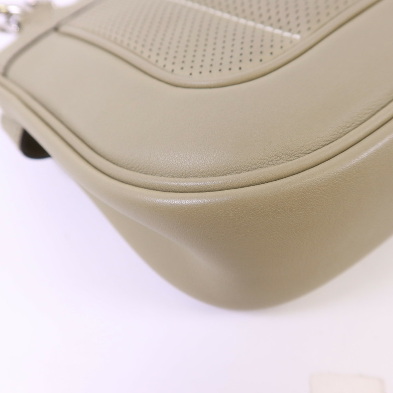 HERMES Swift皮革Mini Berline銀扣肩背袋Sauge-12