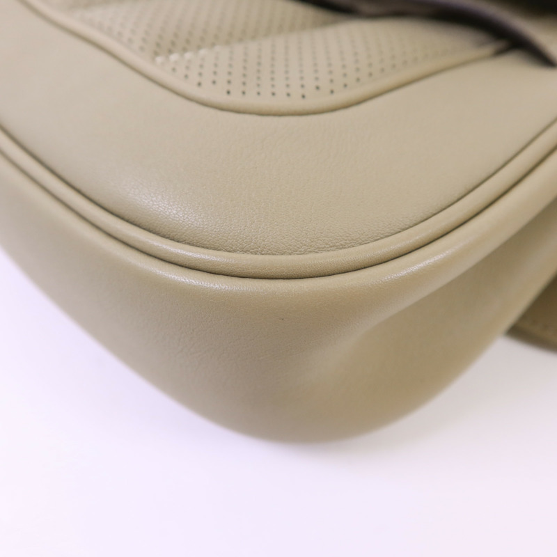 HERMES Swift皮革Mini Berline銀扣肩背袋Sauge-13