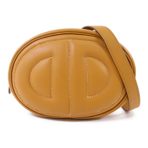 HERMES Swift皮革In The Loop Belt Bag銀扣腰包Sesame/Celeste