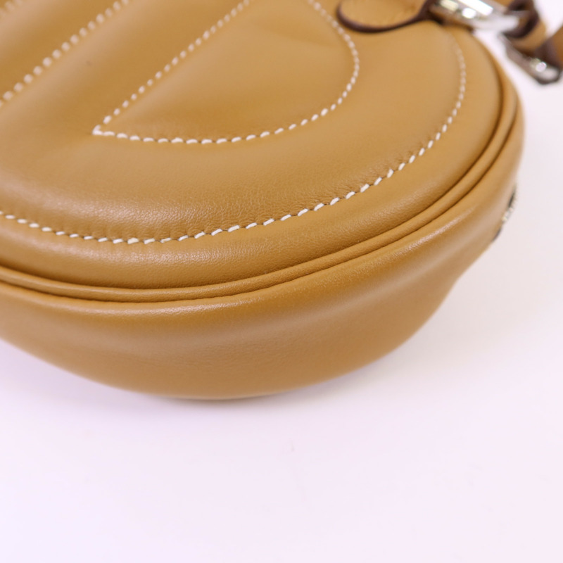 HERMES Swift皮革In The Loop Belt Bag銀扣腰包Sesame/Celeste-12