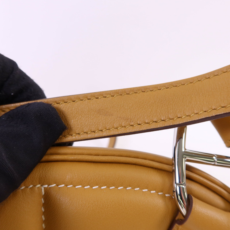 HERMES Swift皮革In The Loop Belt Bag銀扣腰包Sesame/Celeste-14