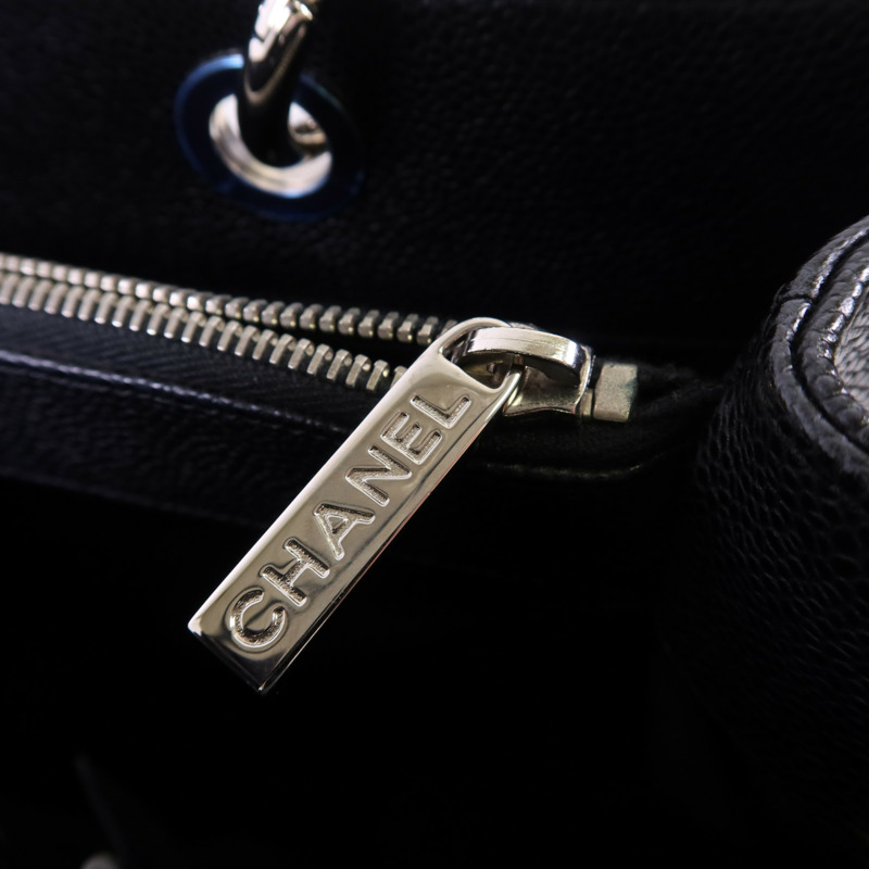 CHANEL 牛皮皮革GST Grand Shopping Tote Bag銀扣鏈帶肩背袋-8