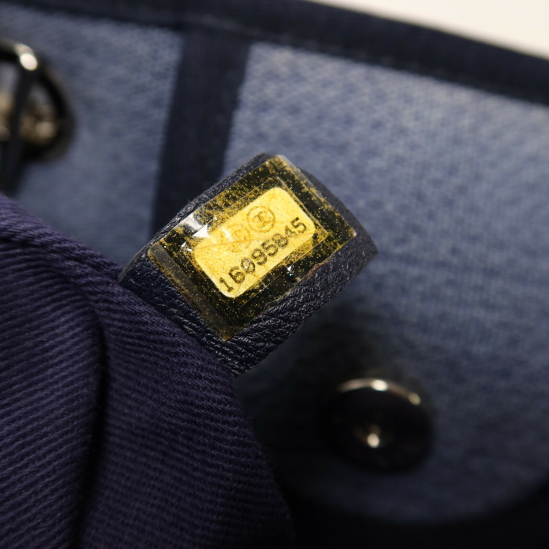 CHANEL 帆布Deauville Tote銀扣鏈帶手挽肩背兩用袋-6