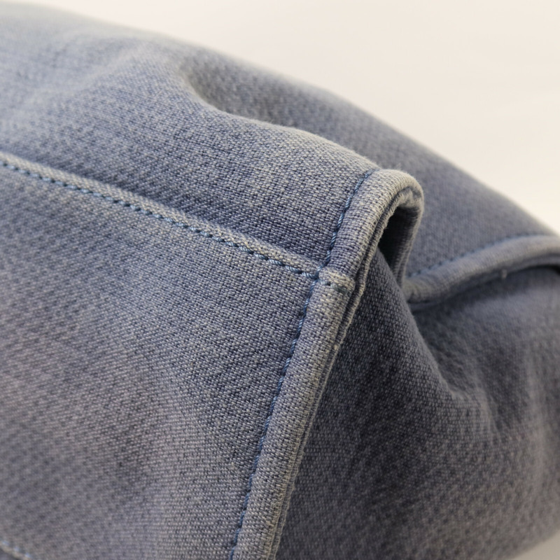 CHANEL 帆布Deauville Tote銀扣鏈帶手挽肩背兩用袋-12