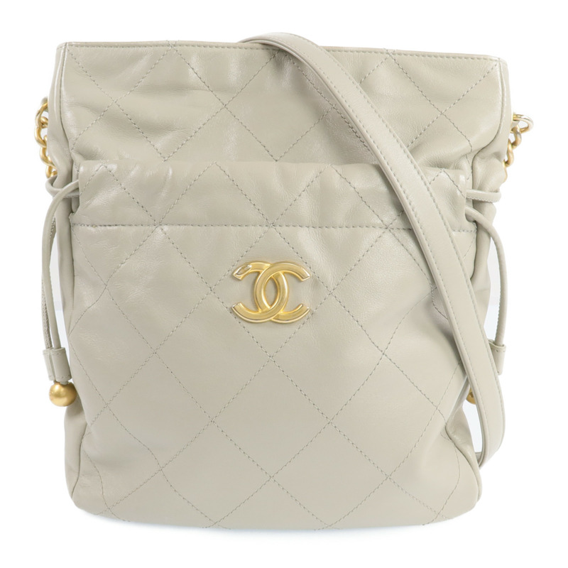 CHANEL 牛皮皮革Chain Shoulder Bag金扣鏈帶肩背袋-0