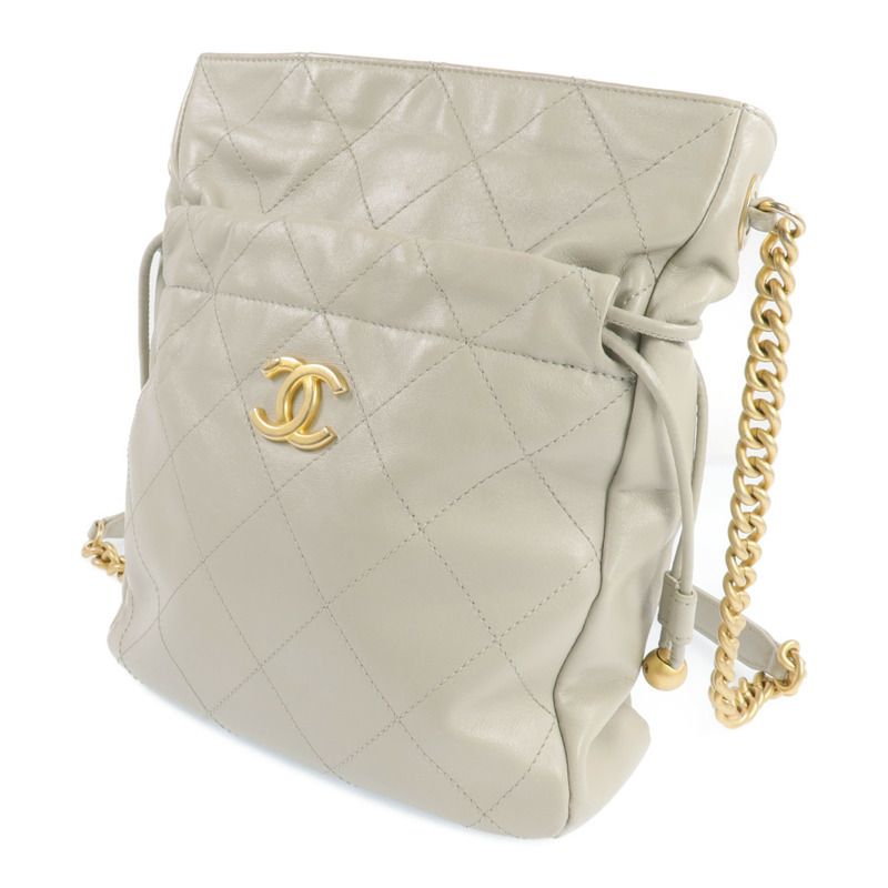 CHANEL 牛皮皮革Chain Shoulder Bag金扣鏈帶肩背袋-1