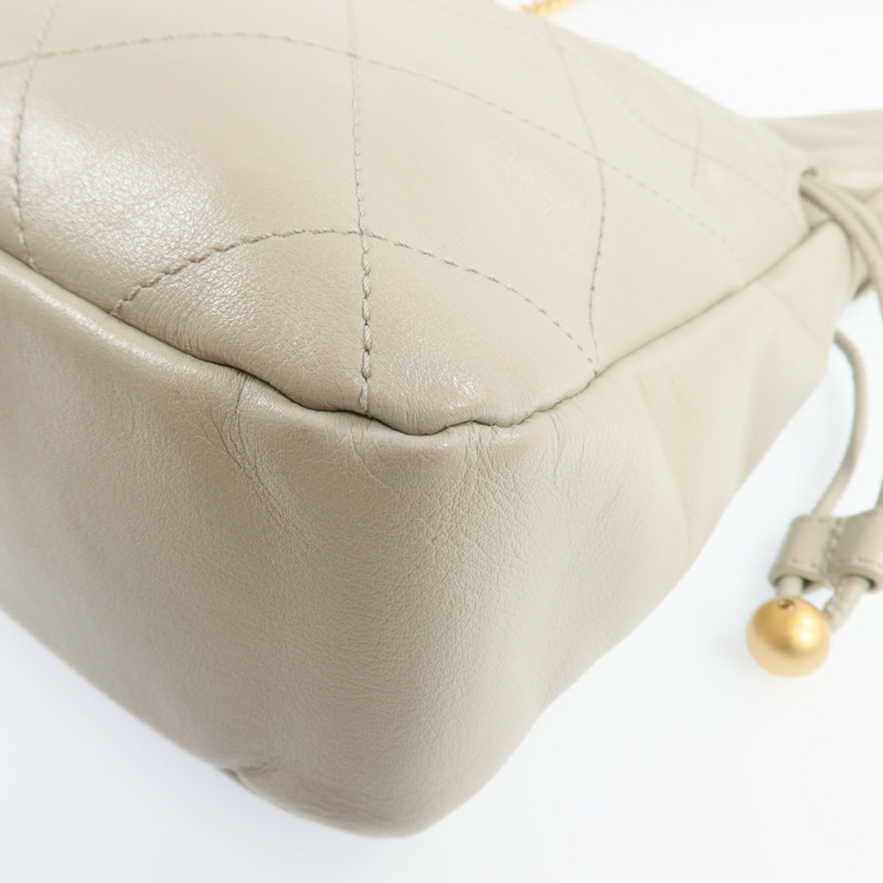 CHANEL 牛皮皮革Chain Shoulder Bag金扣鏈帶肩背袋-9