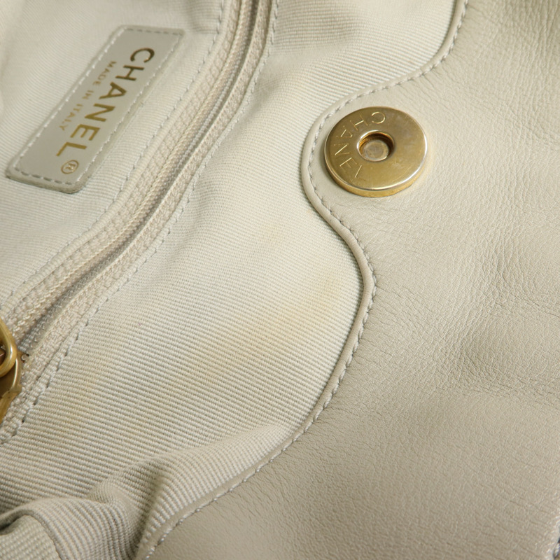 CHANEL 牛皮皮革Chain Shoulder Bag金扣鏈帶肩背袋-15