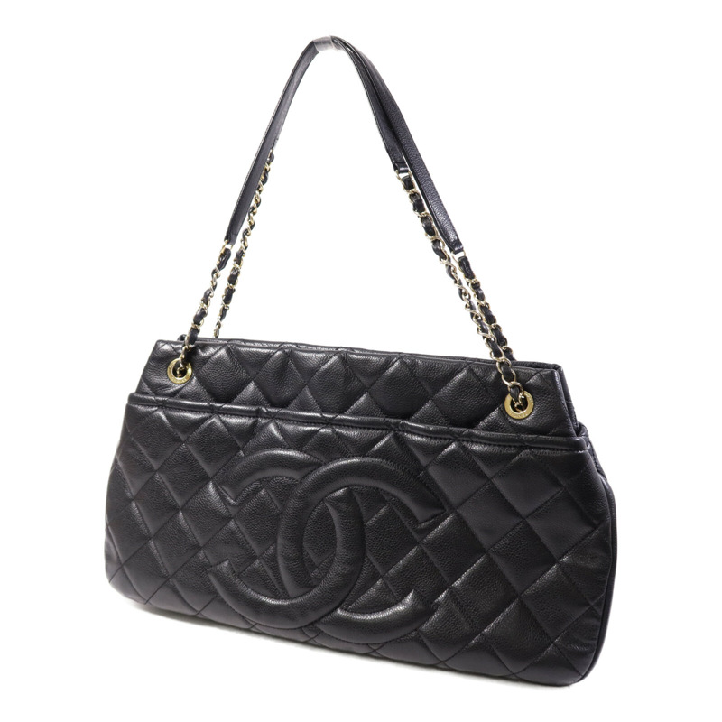 CHANEL 牛皮皮革Tote Bag金扣鏈帶肩背袋-2