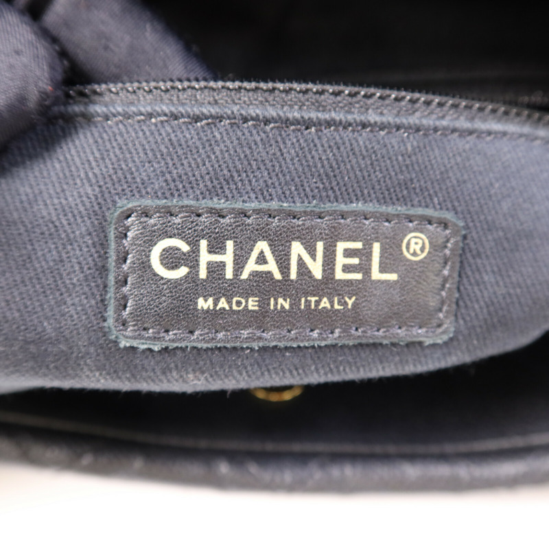 CHANEL 牛皮皮革Tote Bag金扣鏈帶肩背袋-5