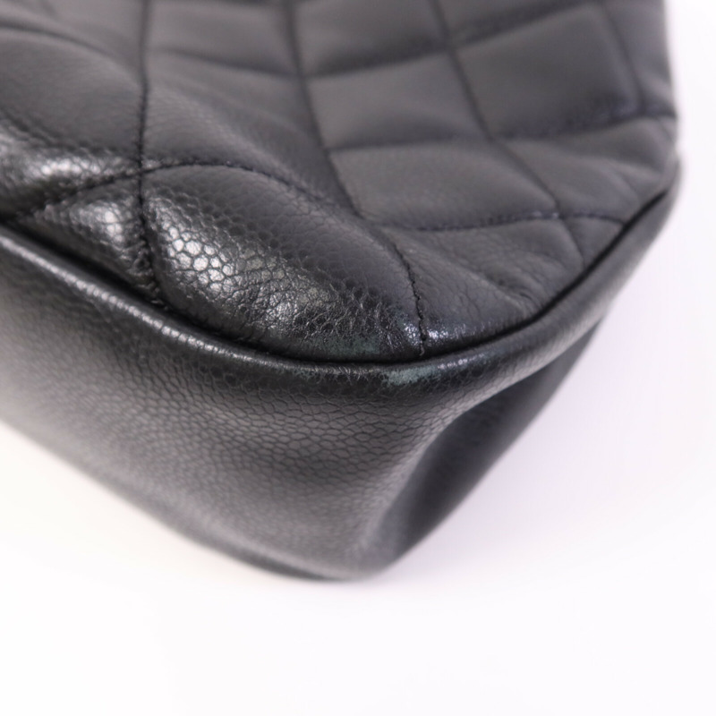 CHANEL 牛皮皮革Tote Bag金扣鏈帶肩背袋-8