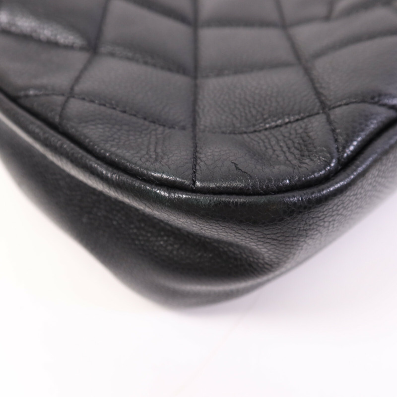 CHANEL 牛皮皮革Tote Bag金扣鏈帶肩背袋-9