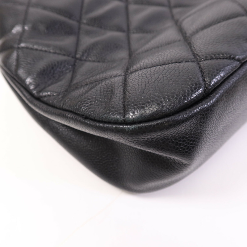 CHANEL 牛皮皮革Tote Bag金扣鏈帶肩背袋-11