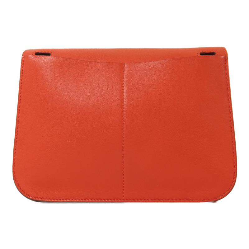 HERMES Swift皮革Mini Halzan銀扣手挽肩背兩用袋Rouge Pivoine-1