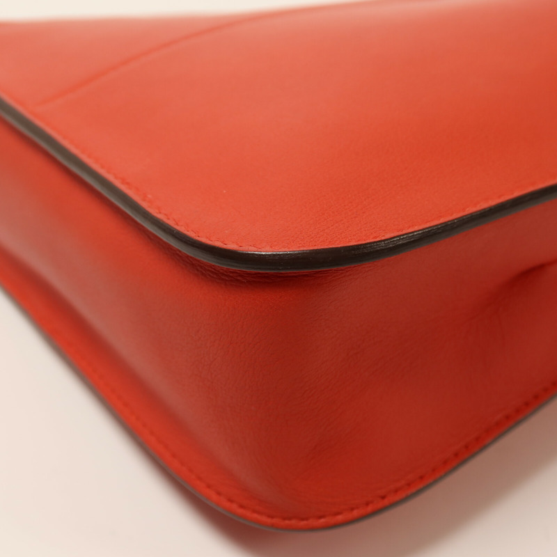 HERMES Swift皮革Mini Halzan銀扣手挽肩背兩用袋Rouge Pivoine-13