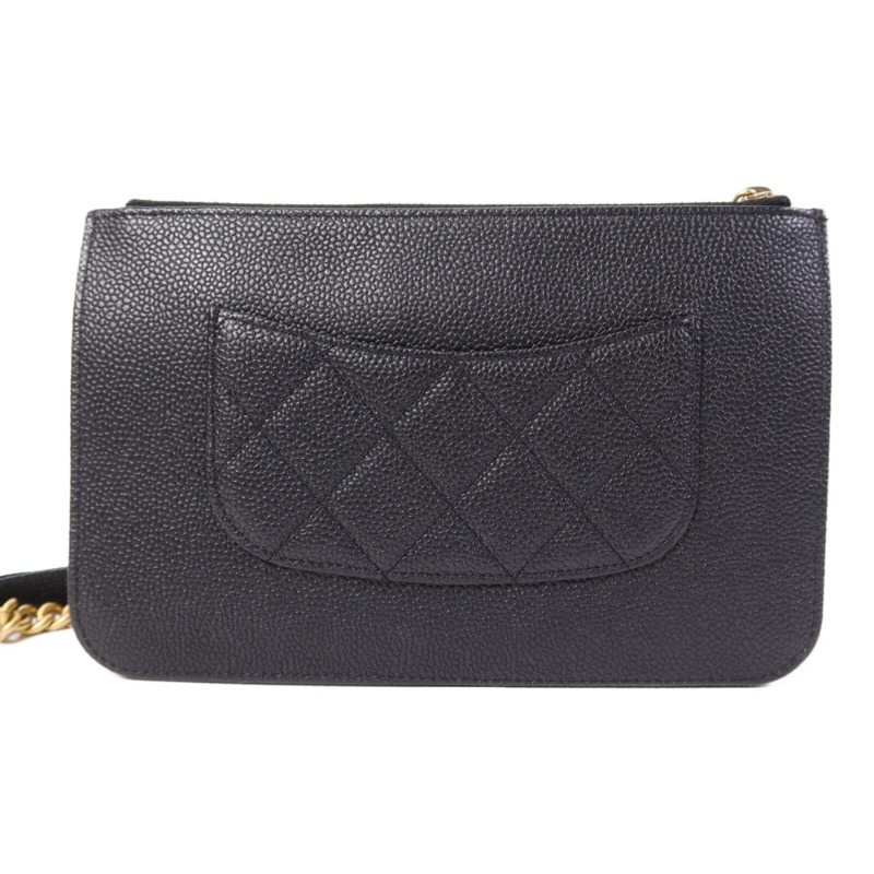 CHANEL 牛皮皮革Chain Shoulder Bag金扣鏈帶肩背袋-1