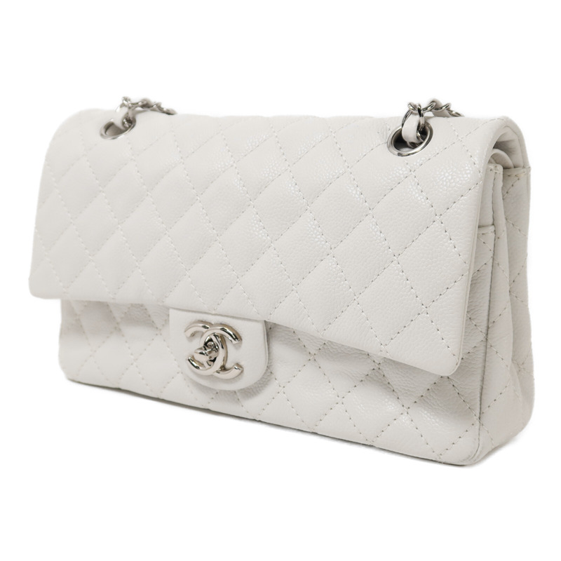 CHANEL 牛皮皮革Classic 25銀扣鏈帶肩背袋-2