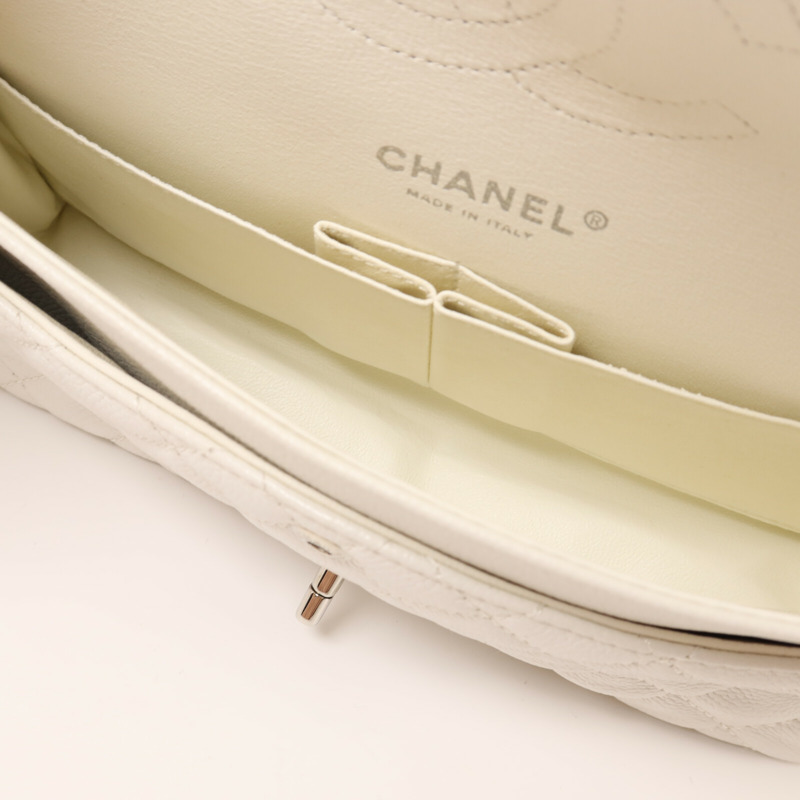 CHANEL 牛皮皮革Classic 25銀扣鏈帶肩背袋-4