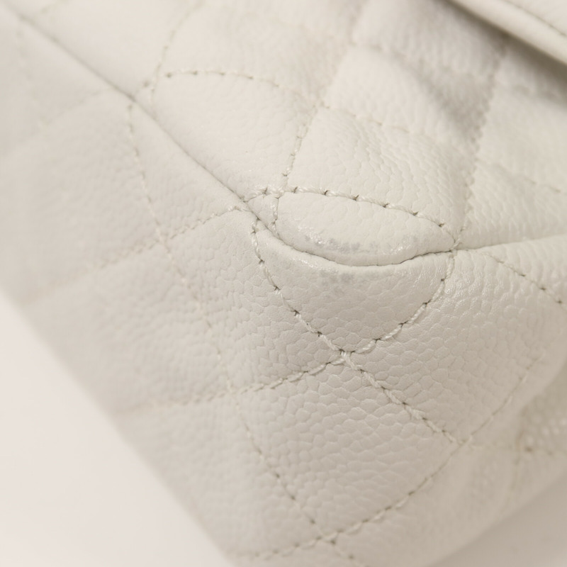 CHANEL 牛皮皮革Classic 25銀扣鏈帶肩背袋-12