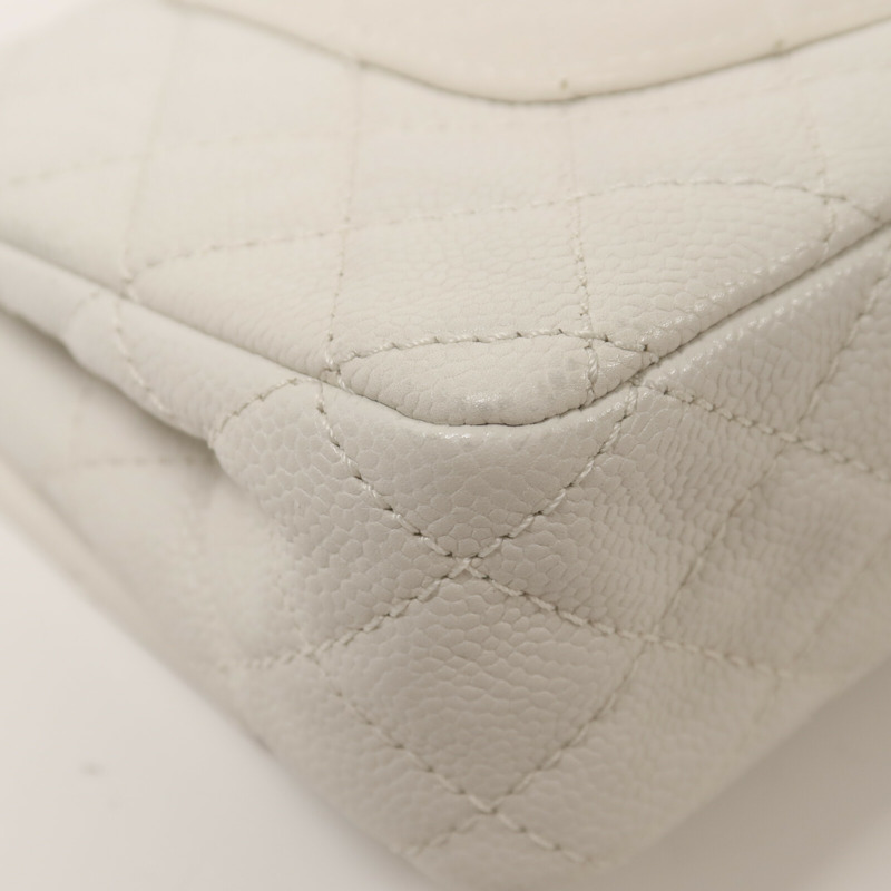 CHANEL 牛皮皮革Classic 25銀扣鏈帶肩背袋-13