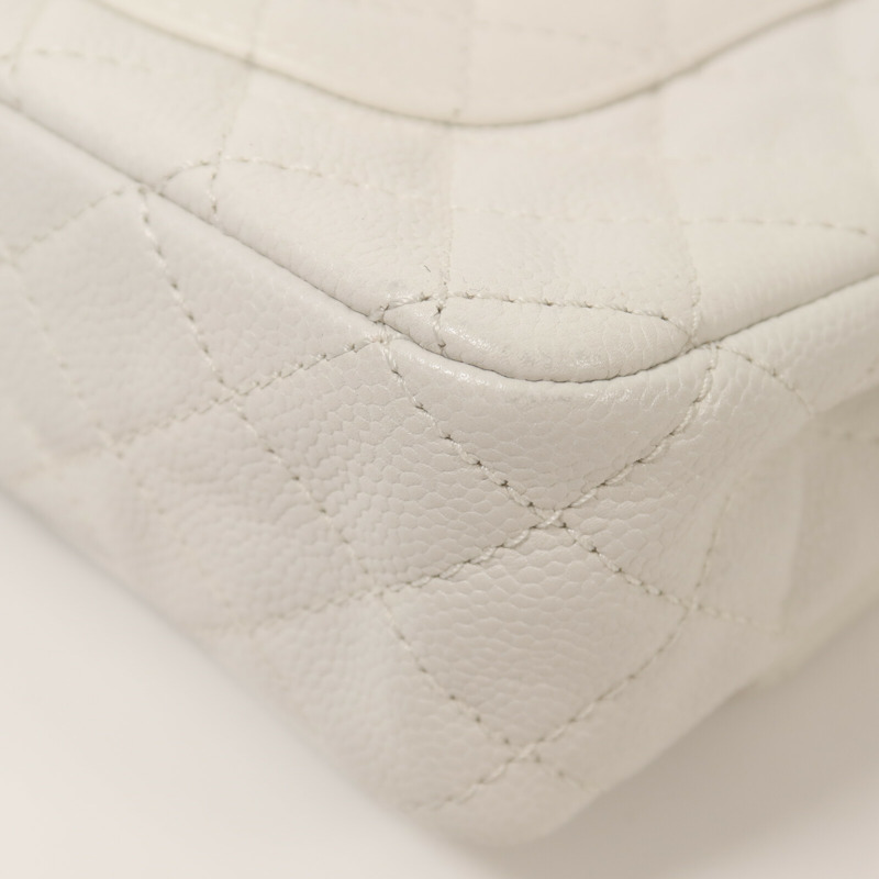 CHANEL 牛皮皮革Classic 25銀扣鏈帶肩背袋-14