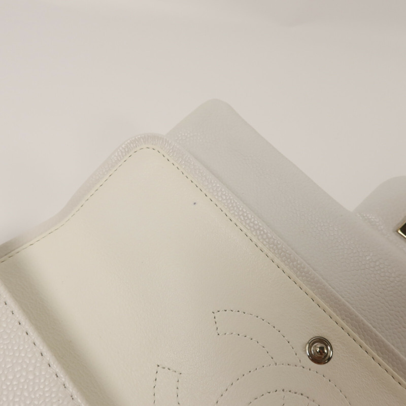 CHANEL 牛皮皮革Classic 25銀扣鏈帶肩背袋-16