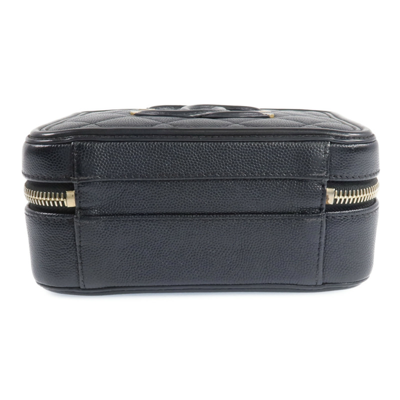 CHANEL 牛皮皮革Vanity Case金扣手挽肩背兩用袋-3