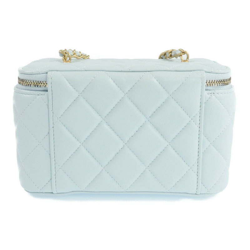 CHANEL 羊皮皮革Vanity Case金扣鏈帶肩背袋-2