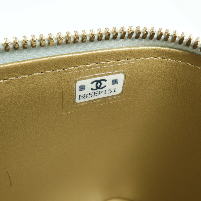 CHANEL 羊皮皮革Vanity Case金扣鏈帶肩背袋-6