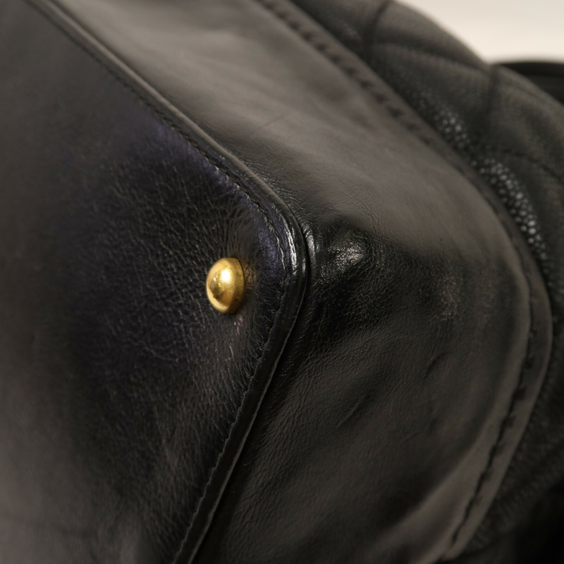 CHANEL 牛皮皮革2 Way Shoulder金扣鏈帶手挽肩背兩用-9