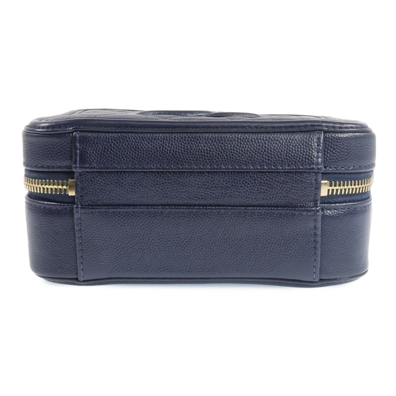 CHANEL 牛皮皮革Vanity Case金扣鏈帶肩背袋-3