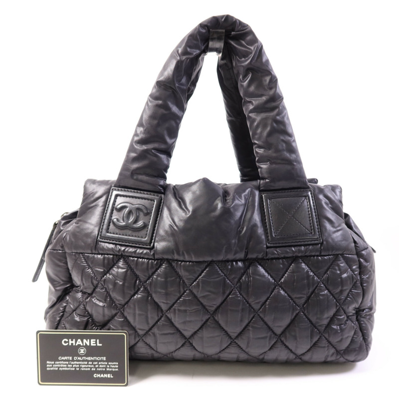 CHANEL 尼龍Coco Cocoon Small銀扣手挽袋-8