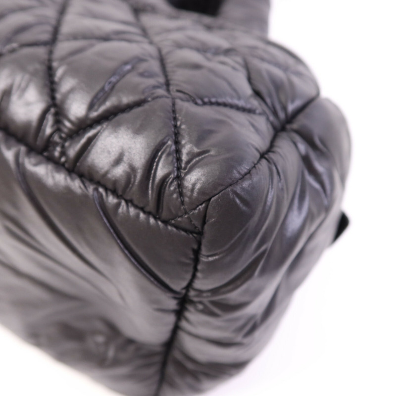 CHANEL 尼龍Coco Cocoon Small銀扣手挽袋-9
