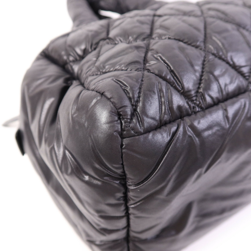 CHANEL 尼龍Coco Cocoon Small銀扣手挽袋-10