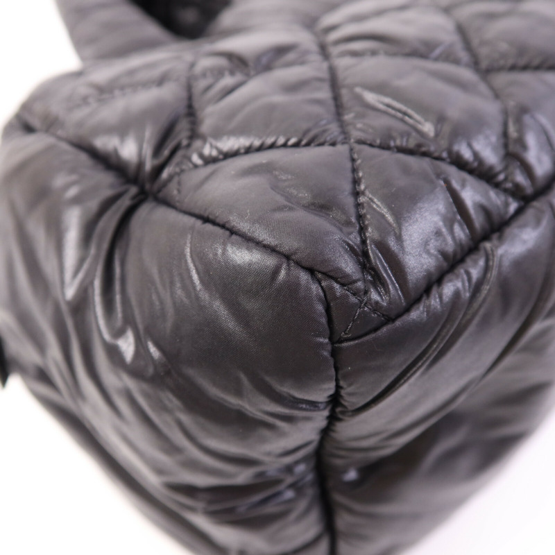 CHANEL 尼龍Coco Cocoon Small銀扣手挽袋-12