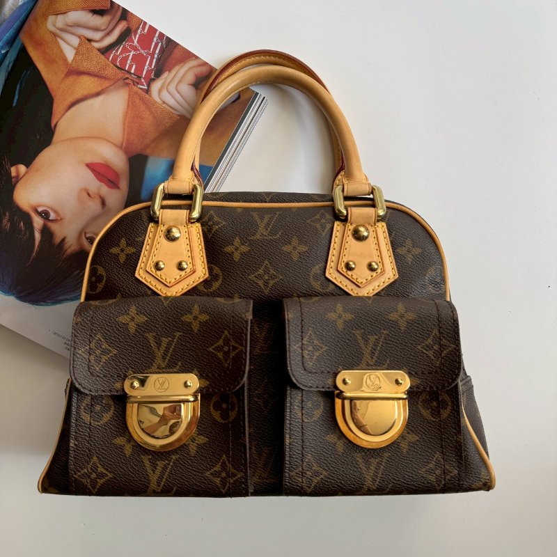 🎉近九成新✨經典不敗款 LV 經典花紋烏瑪舒曼手提包-0