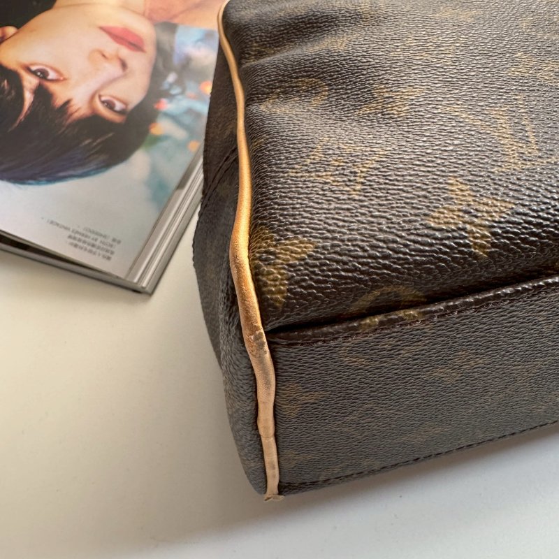 🎉近九成新✨經典不敗款 LV 經典花紋烏瑪舒曼手提包-6