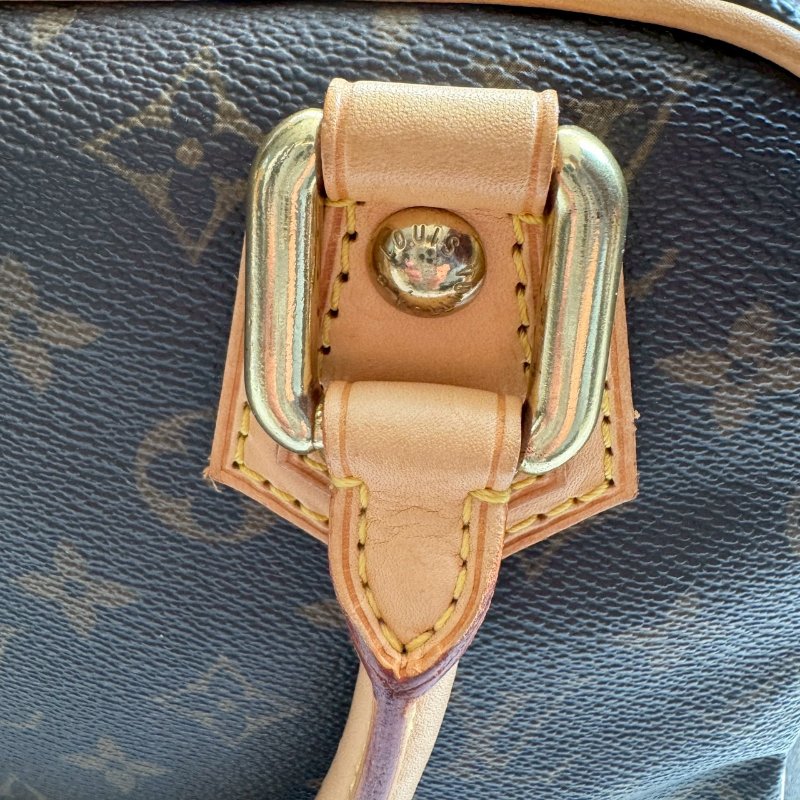 🎉近九成新✨經典不敗款 LV 經典花紋烏瑪舒曼手提包-19