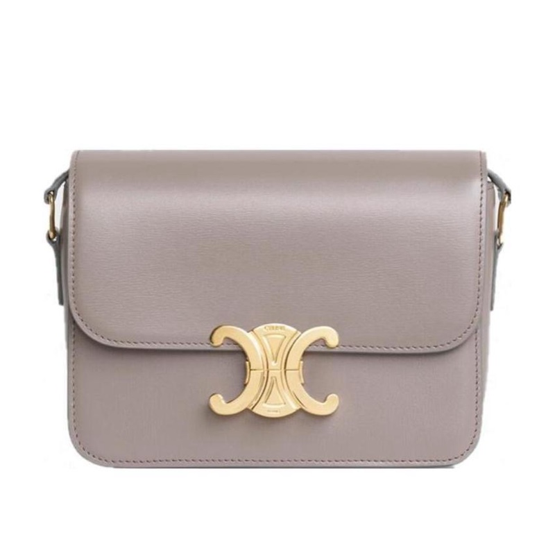 Celine 女士 TRIOMPHE TEEN亮澤牛皮革單肩包均碼碼TEEN、18.5 X 6 X 14 CM-0